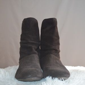 Brown Suede Booties